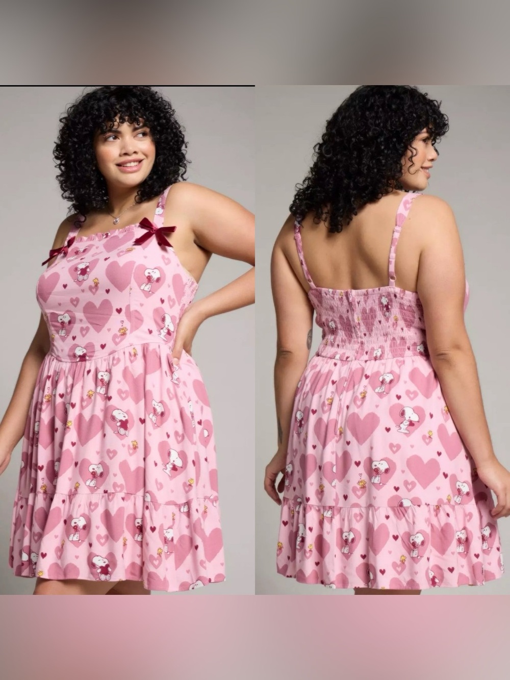 NWT Peanuts Snoopy & Woodstock Hearts Pink Tank Dress BoxLunch
Exclusive Sz 2x